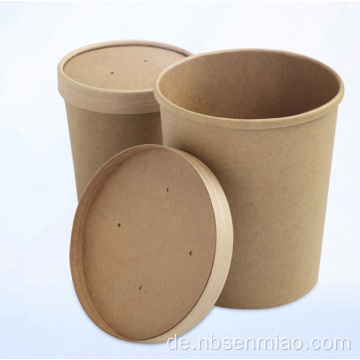 Runde Nudel-Reisschüssel aus Kraftpapier